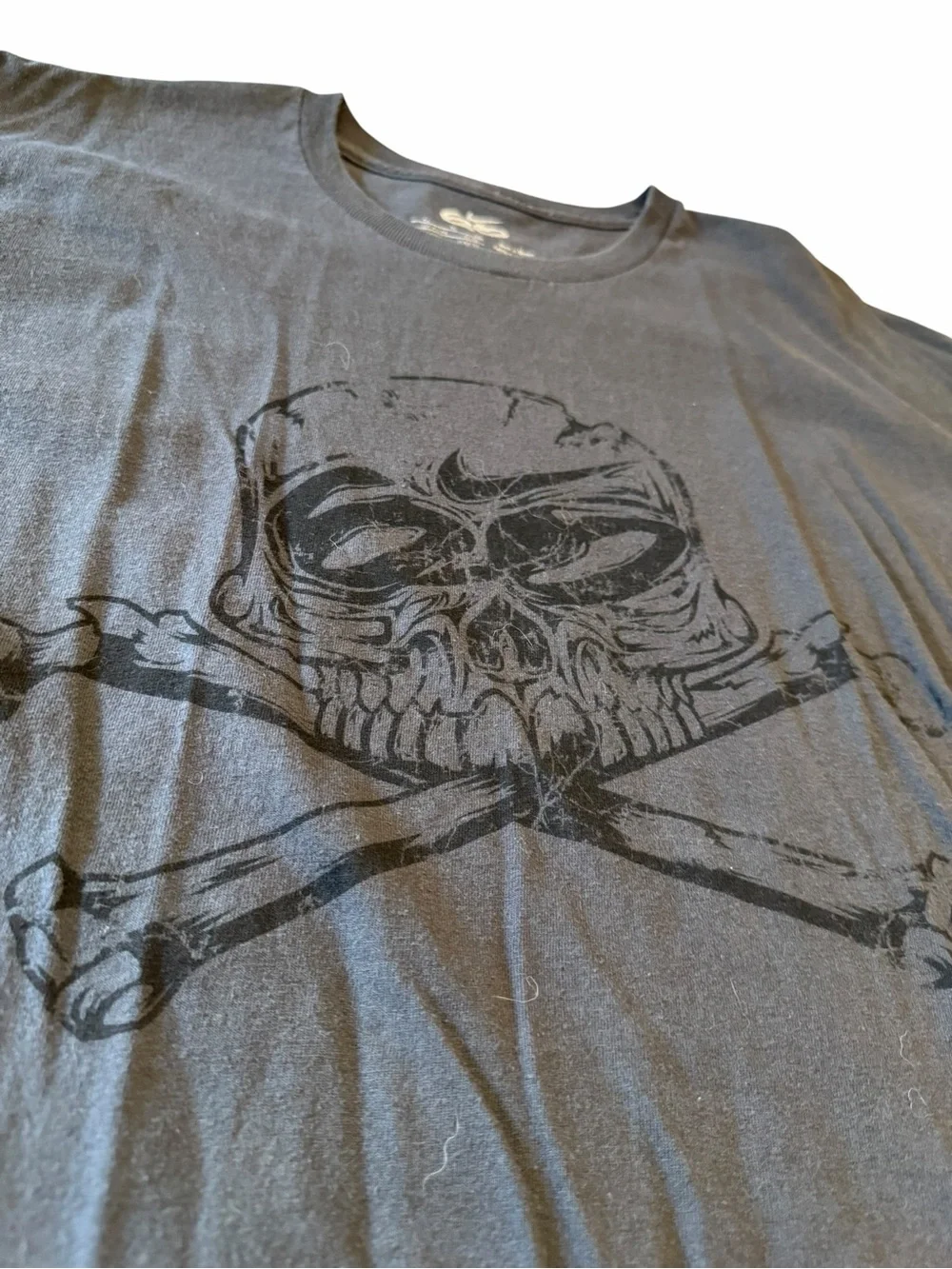 Vintage‎ Nike 6.0 Skull & Crossbones Art Design Black T Shirt Size XL Distressed